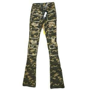 Doctrine Savant Super Stacked Jean Camo Size 36